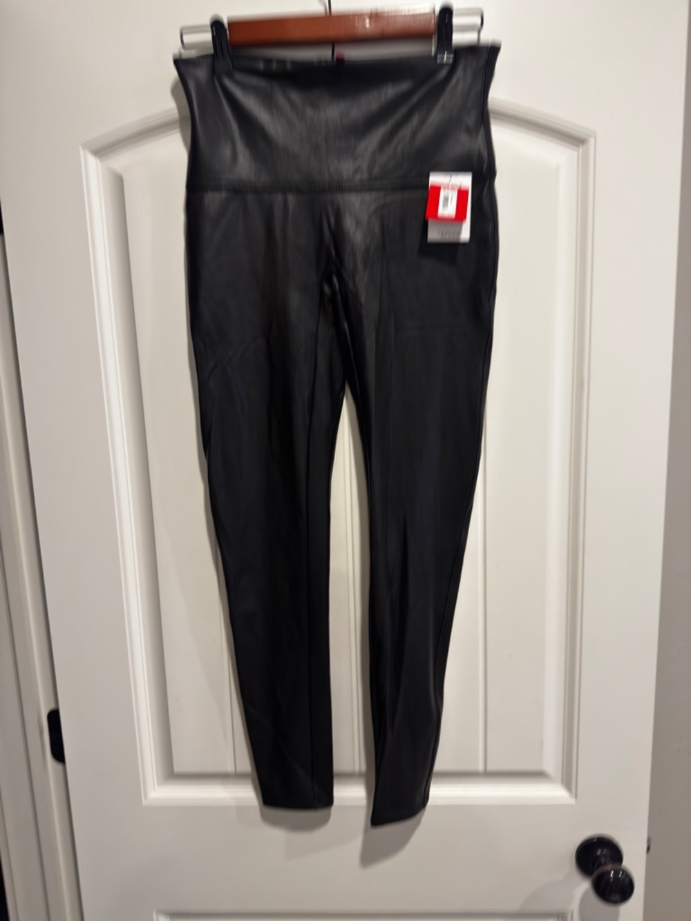 SPANX Faux Leather Leggings in Black